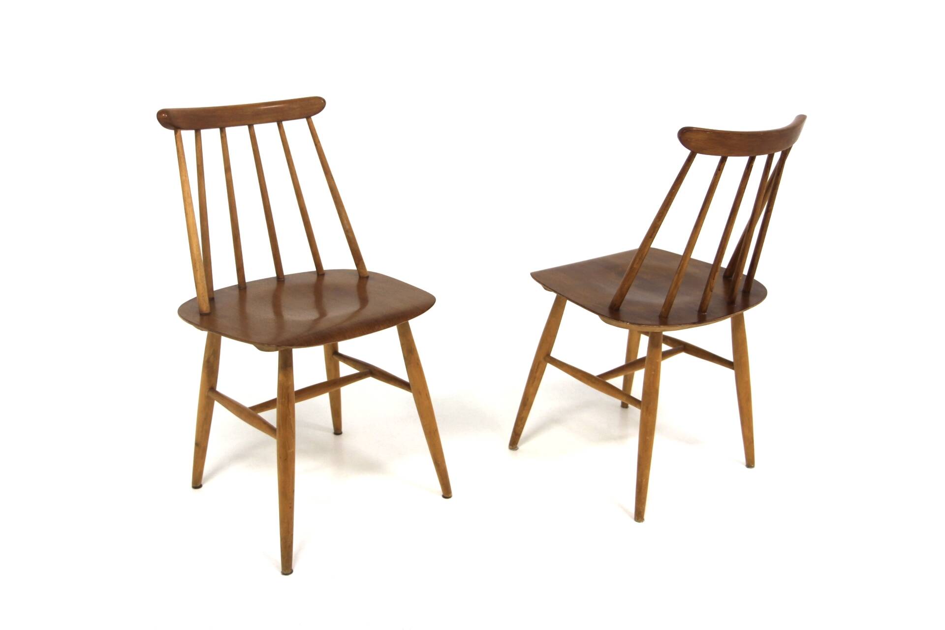 Set of 2 Scandinavian "Fanett" chairs by Ilmari Tapiovaara, Sweden, 1960