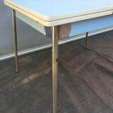 Table Formica MDJ 1960 Blue and Chrome