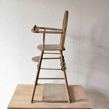 Torck - ancienne chaise haute en bois pour poupée - 1950