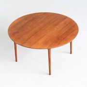 France & Son round dining table in teak Cado Denmark 1960
