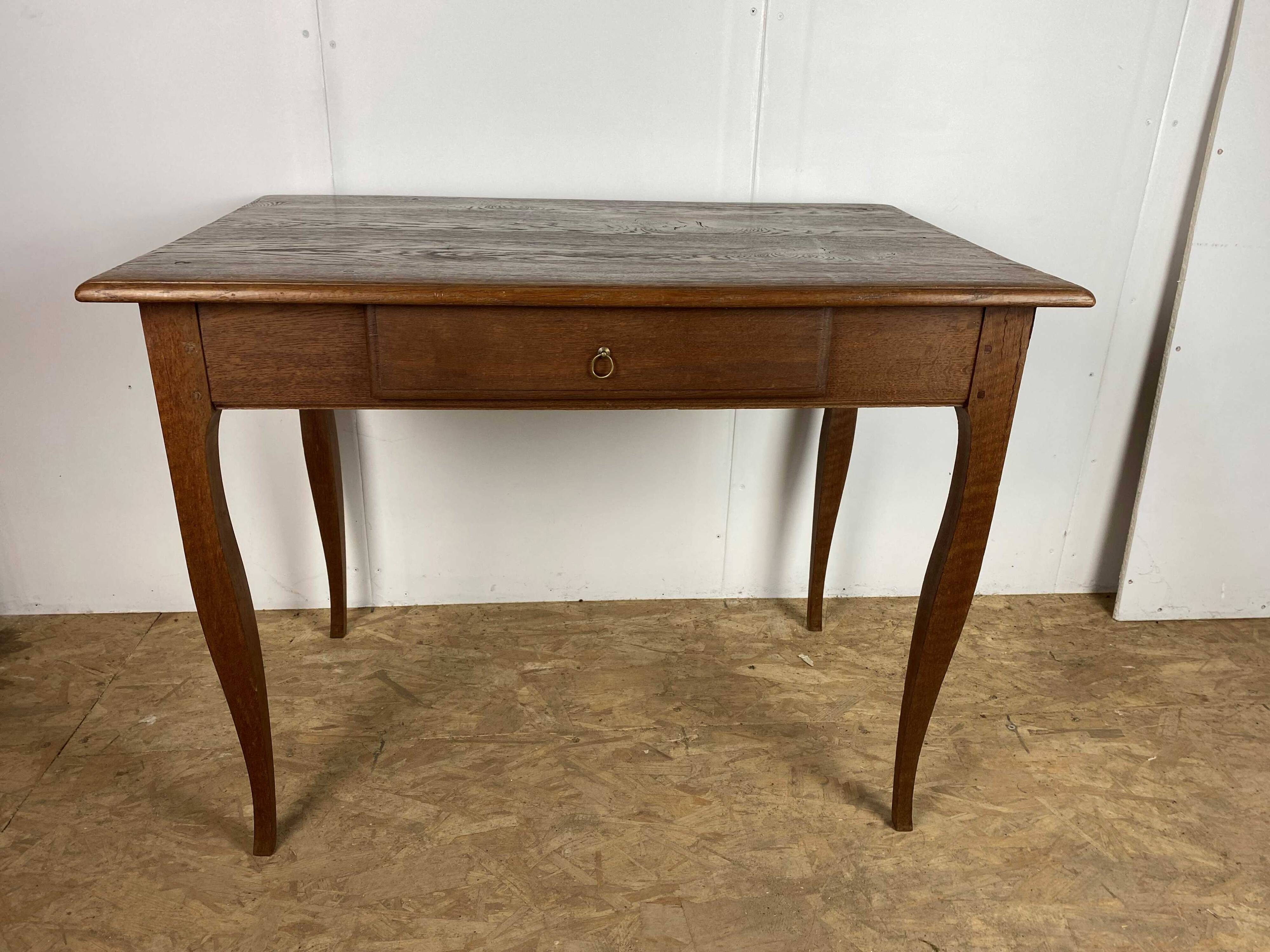 One drawer desk in solid oak 1900