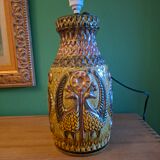 60'S keramik lamp, peacock decor
