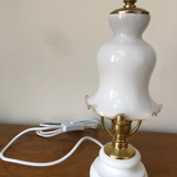 Opaline vintage bedside lamp