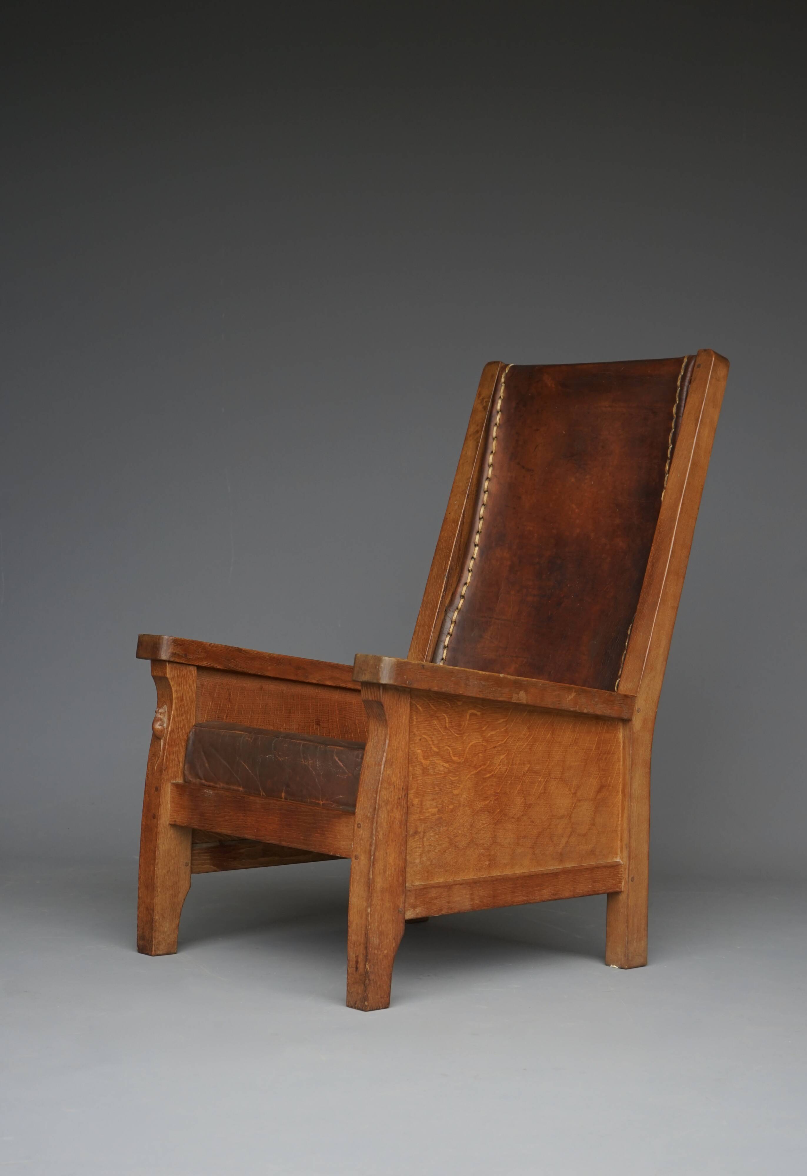 Oak Armchair by Robert Mouseman Thompson, 1940s
