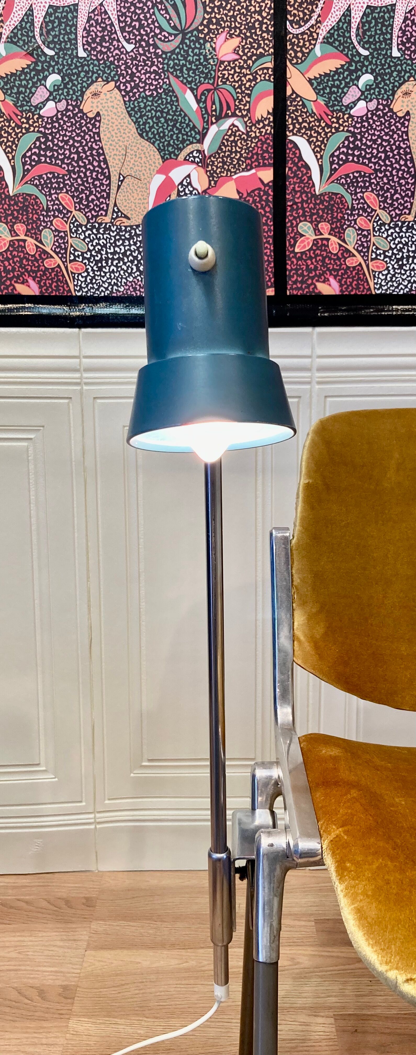 Large modular industrial lamp 1950.