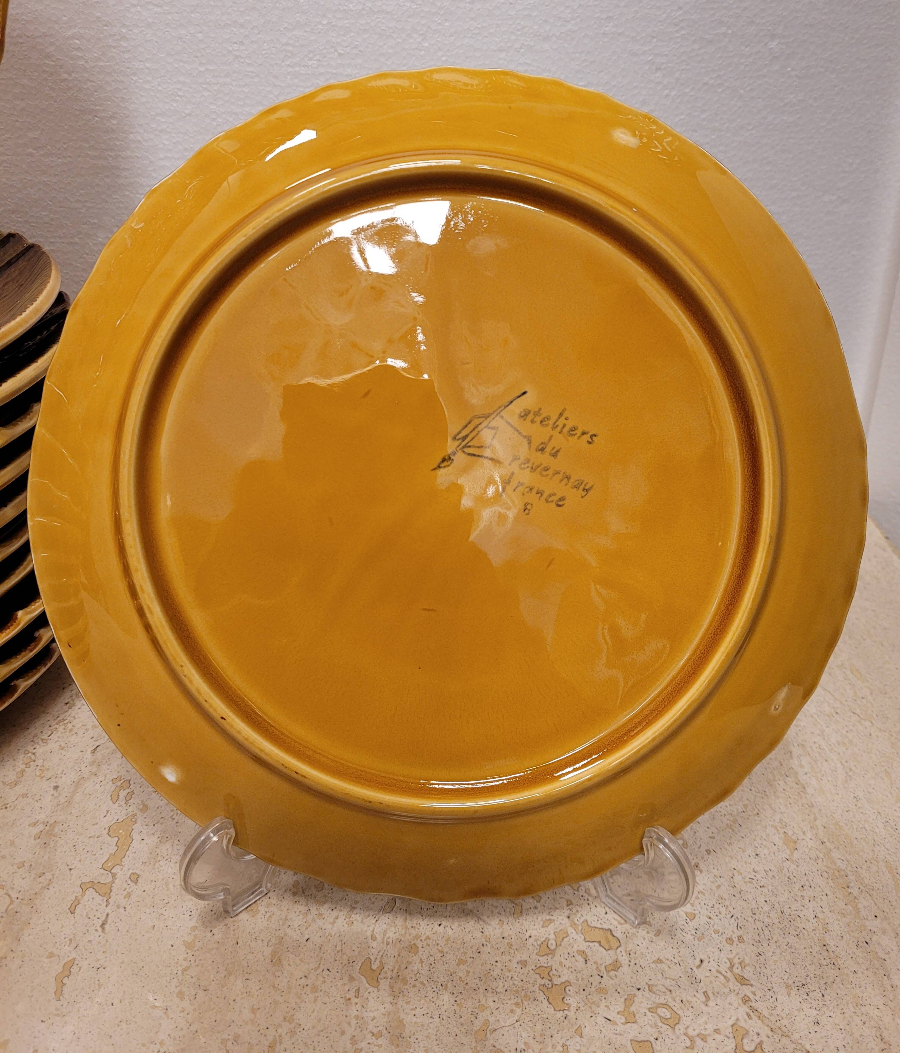 Game of dishes, Ceramic Ateliers du Revernay, “Besugo”, Mid-century – France