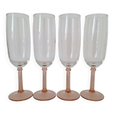 Vintage pink champagne flute Luminarc