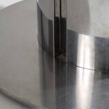 Glass and chrome dining table, antonia astori, 1960s