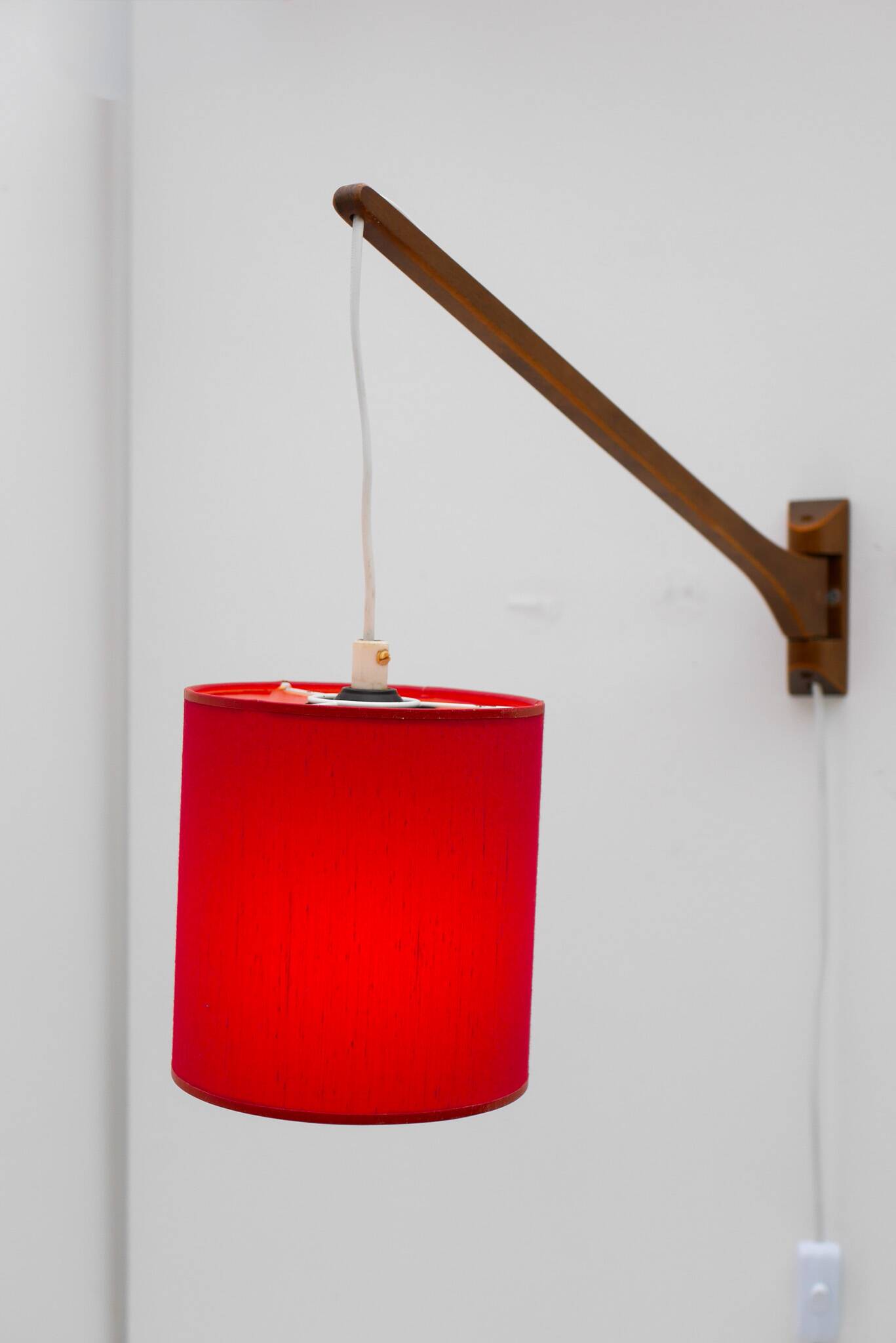 Scandinavian Mid-Century modern Wall lamp/swing teak lamp