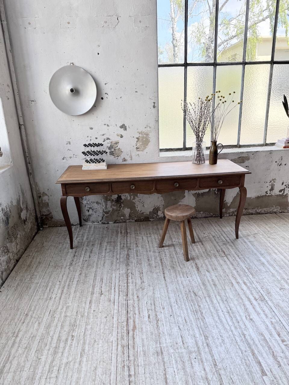Console bureau en chêne 1960