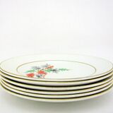 6 dinner plates - Orchies Moulin des Loups France - vintage 50s