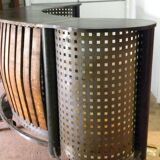 Large steel and wood counter bar