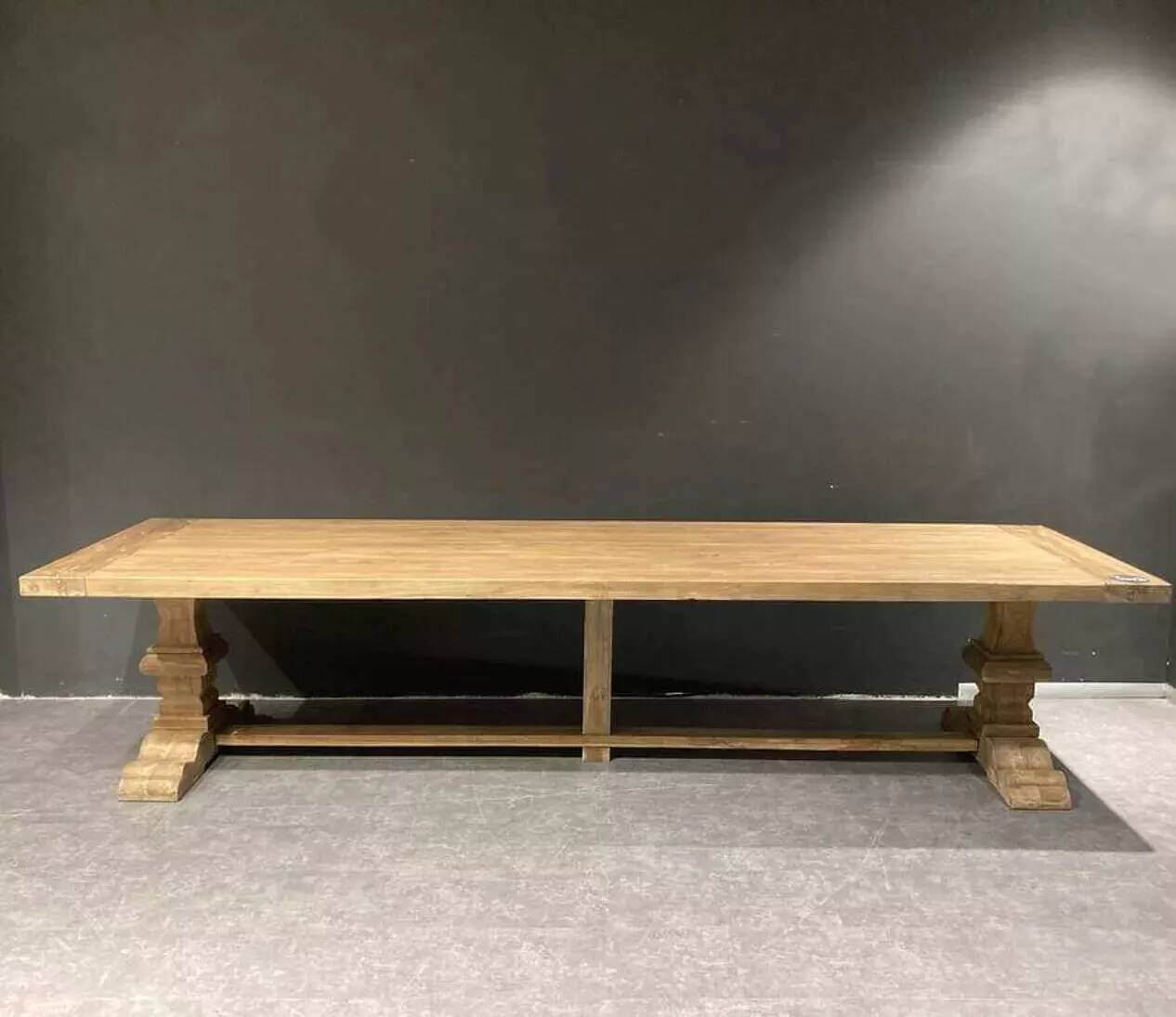 Spirito monastery table in solid oak - length 350 cm
