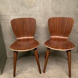 Paire de chaises Design Wood en noyer