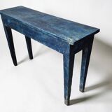 Blue patinated wooden console