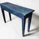Blue patinated wooden console