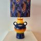 Upcycled table lamp made from an original 1970s Pop Art Dümler & Breiden vase.