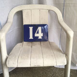 Street number plate in earthenware