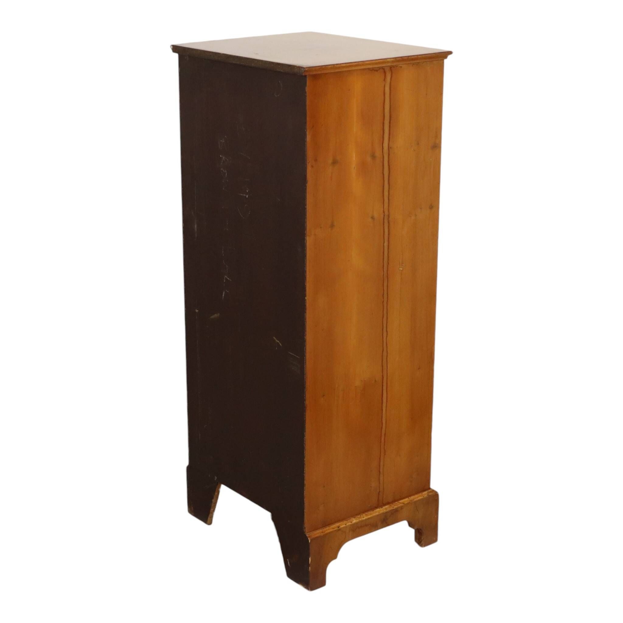 Vintage Chest of Drawers Burton Reproductions Burl Wood Veneer 116cm