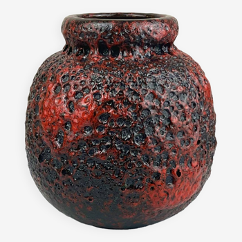 Vintage Fat Lava Rough Ceramic Vase