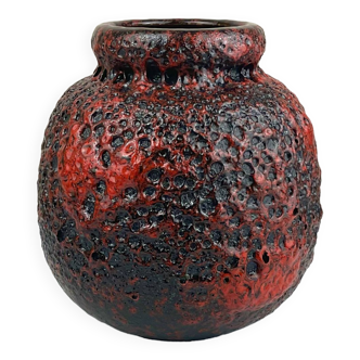 Vintage Fat Lava Rough Ceramic Vase