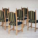 1970s, set 6 pcs of Danish dinning chairs, original good condition, furniture wool.