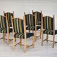 1970s, set 6 pcs of Danish dinning chairs, original good condition, furniture wool.