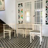 Built-in wooden chairs by Thonet