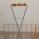 Vintage gold metal magazine door and bamboo handle / vintage 60s-70s