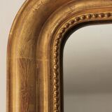 Gilded Louis Philippe mirror old with gold leaf, 126x90 cm