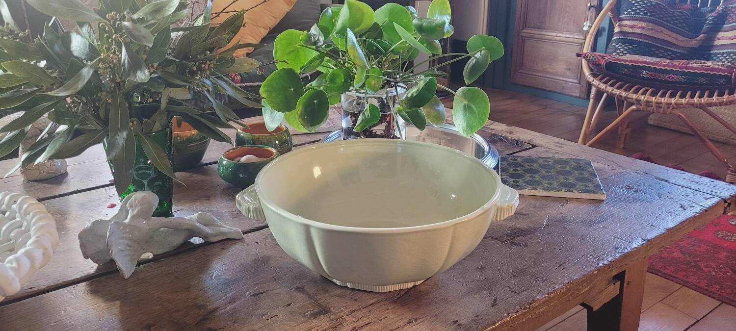 Longchamp cracked ceramic salad bowl