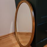 Oval beveled mirror