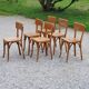 Set of 6 Baumann bistro chairs from the 50s stamp with iron