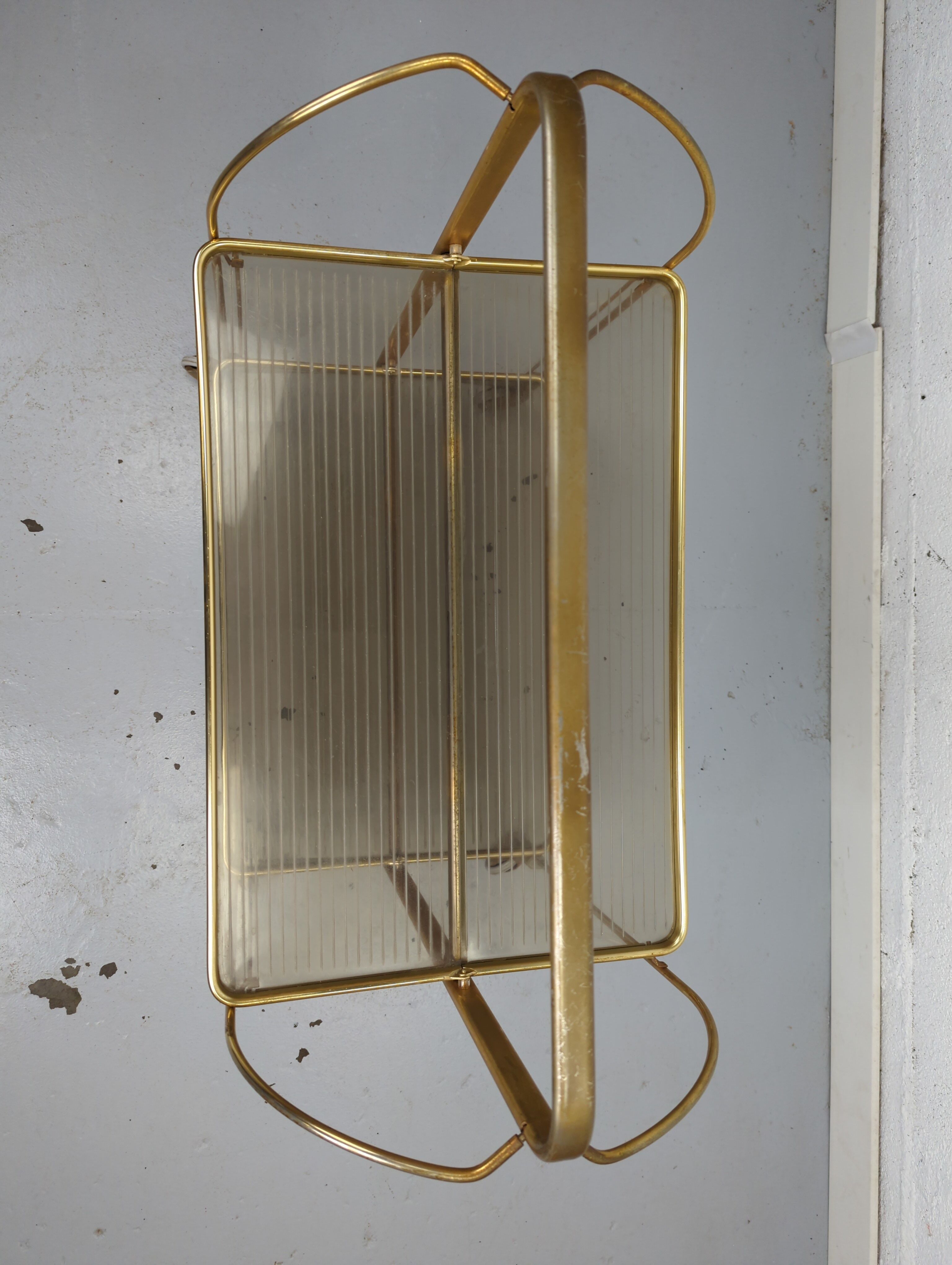 Vintage golden and plexi folding dessert circa 60s