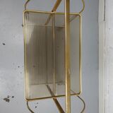 Desserte vintage doré et plexi pliante circa 1960