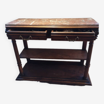 Old console with marble top