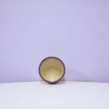 vintage cream & purple flowerpot
