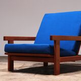 Hans J Wegner GE421 Getama Fauteuil relax en chêne avec dossier réglable
