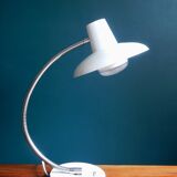 White desk lamp in industrial style metal