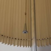 Vintage 1960s floor lamp in metal and pleated shade Italian design