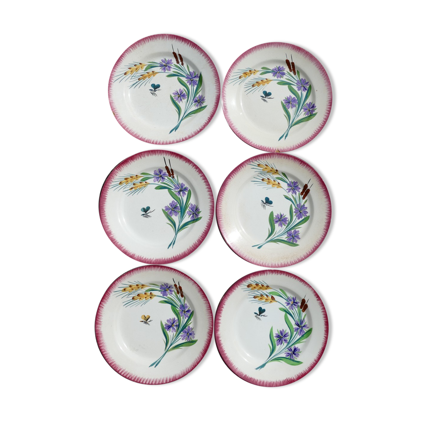 6 assiettes à dessert