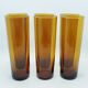 6 grands verres en ambre soufflé bouche
