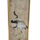 Antique Japanese Silk Painting - The Two Cranes
