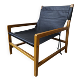 Fauteuil cuir et teck