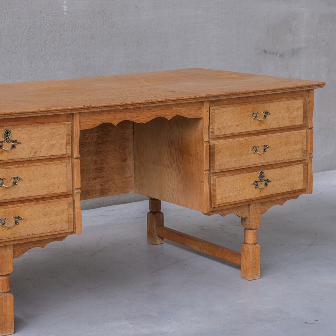 Oak danish mid-century desk