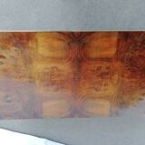 Vintage coffee table 70s wood and brass