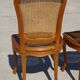 Paire de chaises en bois et cannage style Louis XV