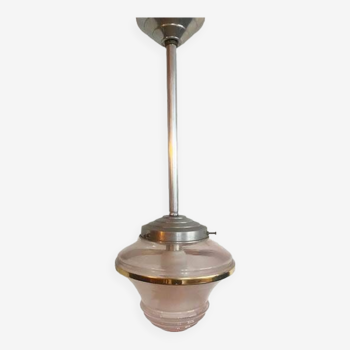 Suspension verre rose