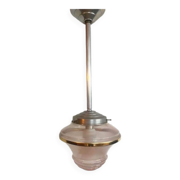 Suspension verre rose