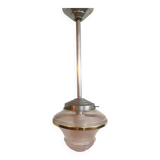 Pink glass pendant light